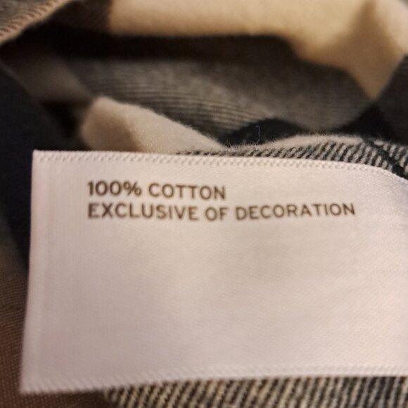 DULUTH Women's Buffalo Plaid Check Black Off White Flannel Cotton Shirt Sz XL - Picture 9 of 10